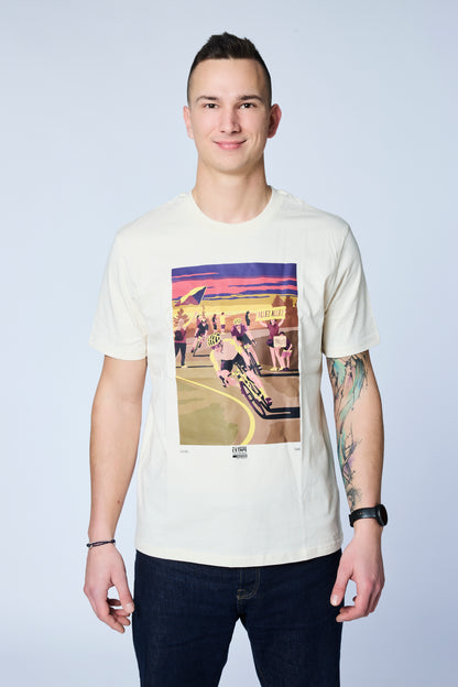 Smetanové triko s motivem Horské L'Etape 2025