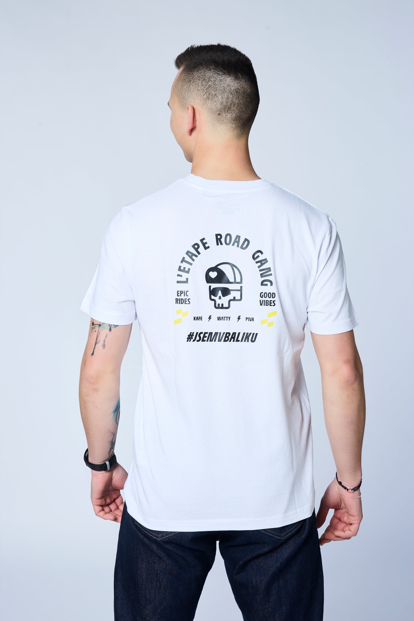 Bílé triko L'Etape Road Gang