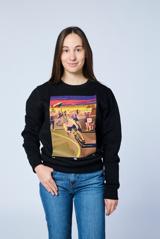 Černá mikina s motivem Horské L'Etape 2025