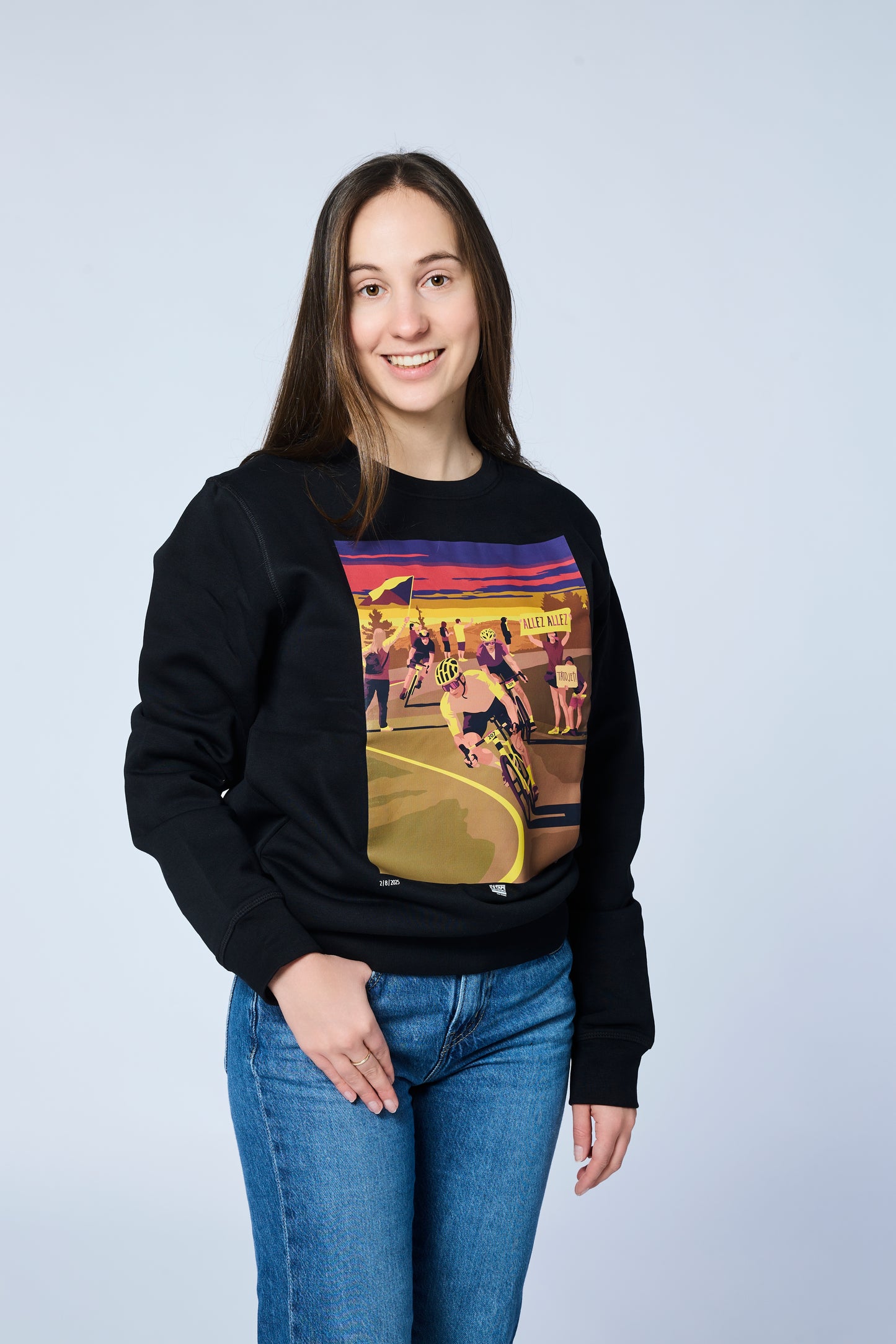 Černá mikina s motivem Horské L'Etape 2025